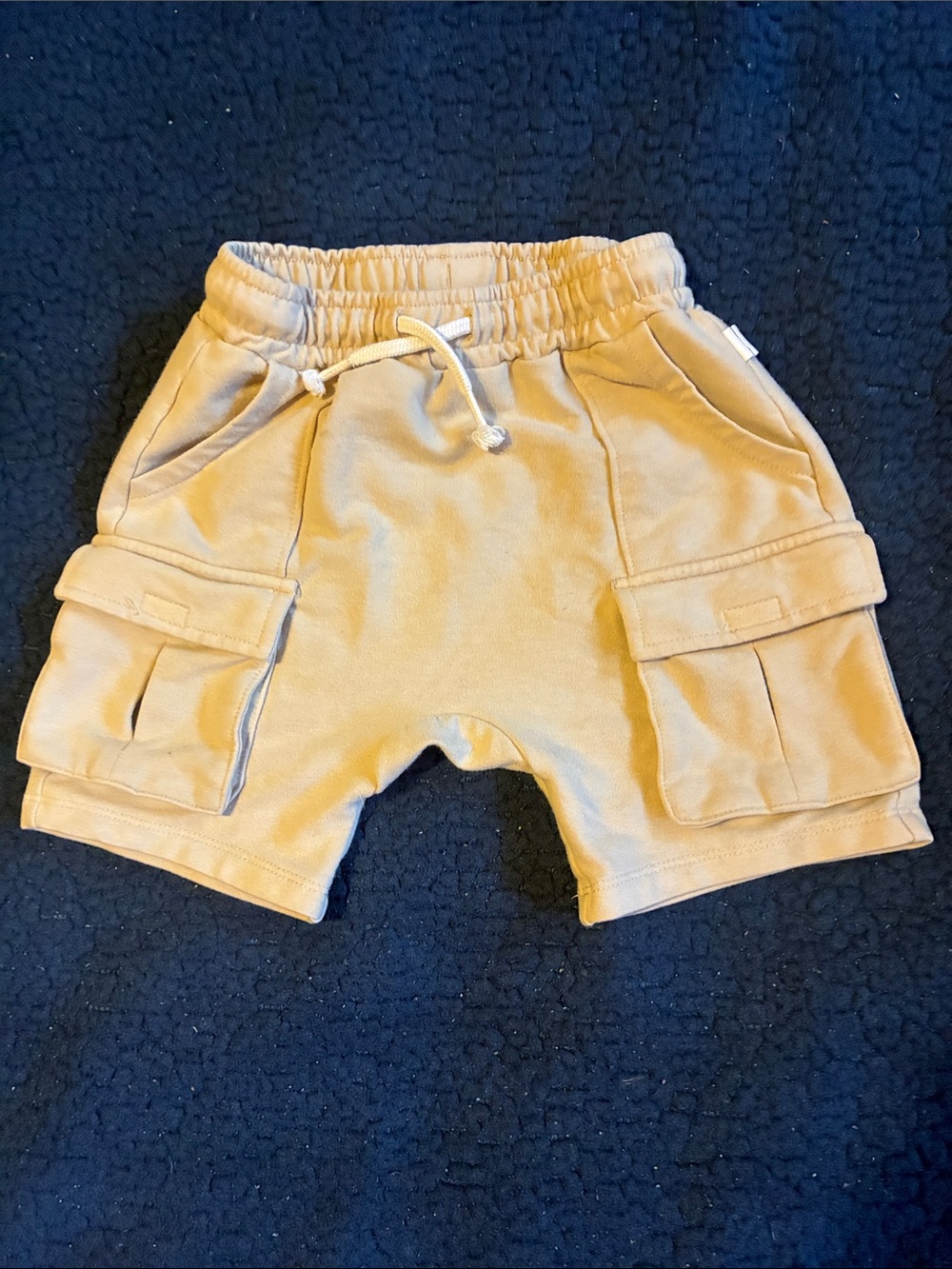 Easy peasy Kids Tan Cargo Shorts with Drawstring Waist